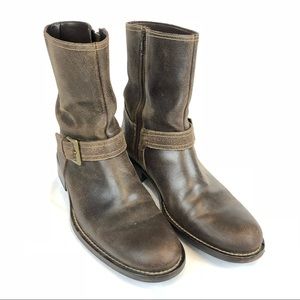 Cole Haan Mens Western Boots Buckle Leather 9M